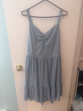 torrid Pale Blue Tiered Sundress with Open Back